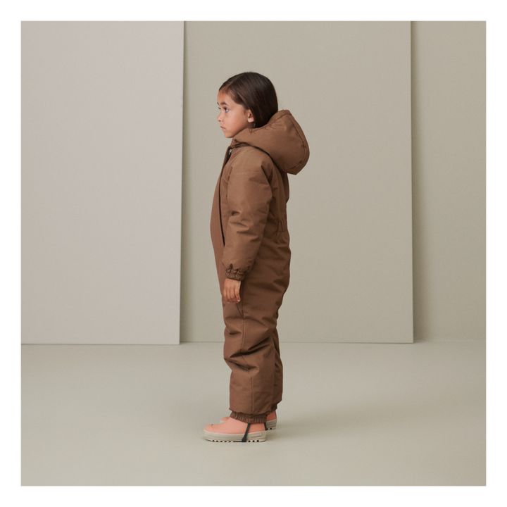Recycled Polyester and Linen Snow Suit | Brown- Product image n°3