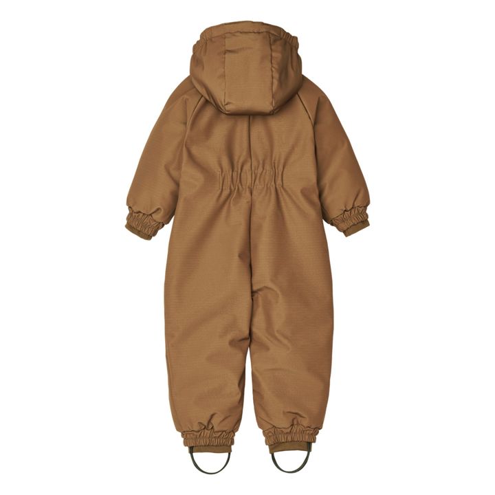Recycled Polyester and Linen Snow Suit | Brown- Product image n°8