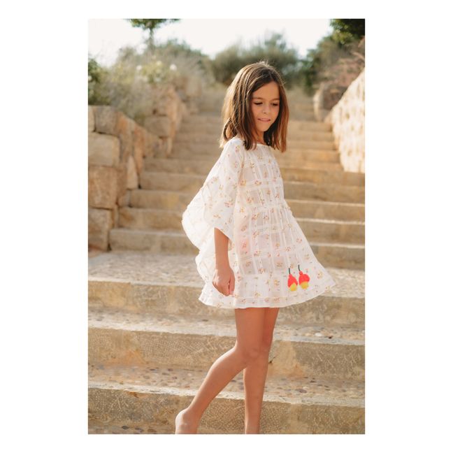 Kaftan avec Pompons Pic Nic | Ecru