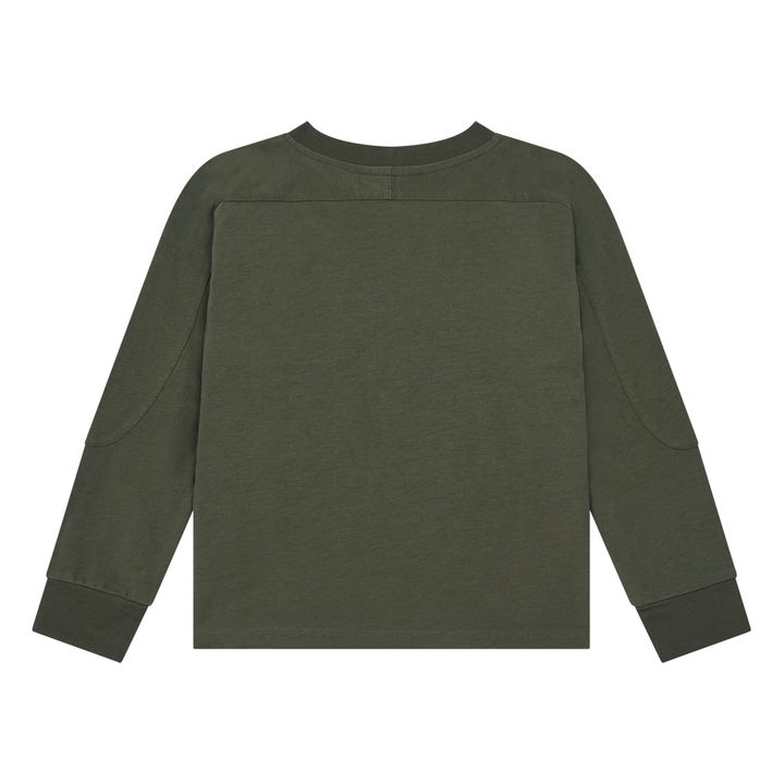 Organic Cotton Hermosa Beach Long Sleeve T-Shirt | Verde Kaki- Imagen del producto n°4