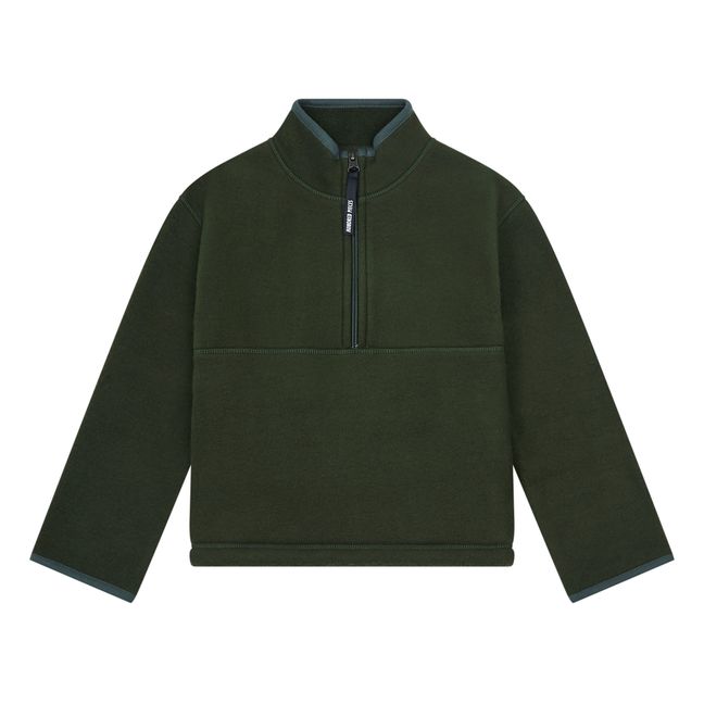 Polar Fleece Zip-Up Sweatshirt | Khaki