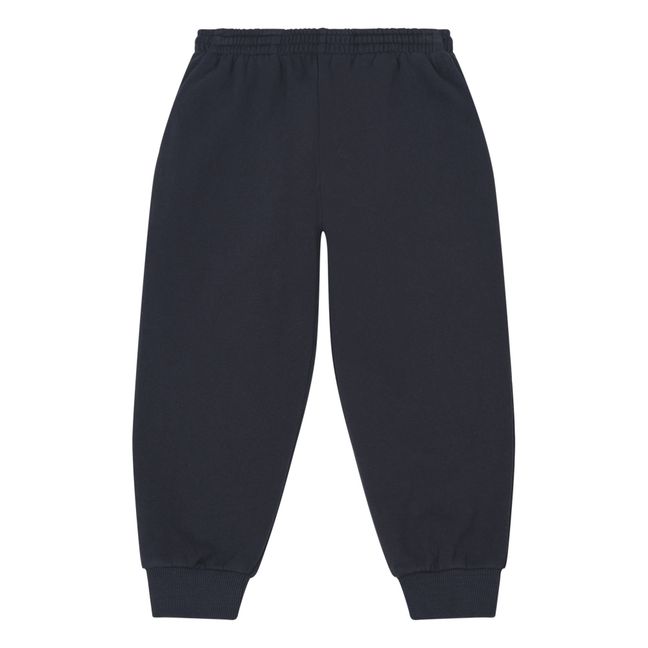 Organic Cotton Wide Leg Joggers | Nero