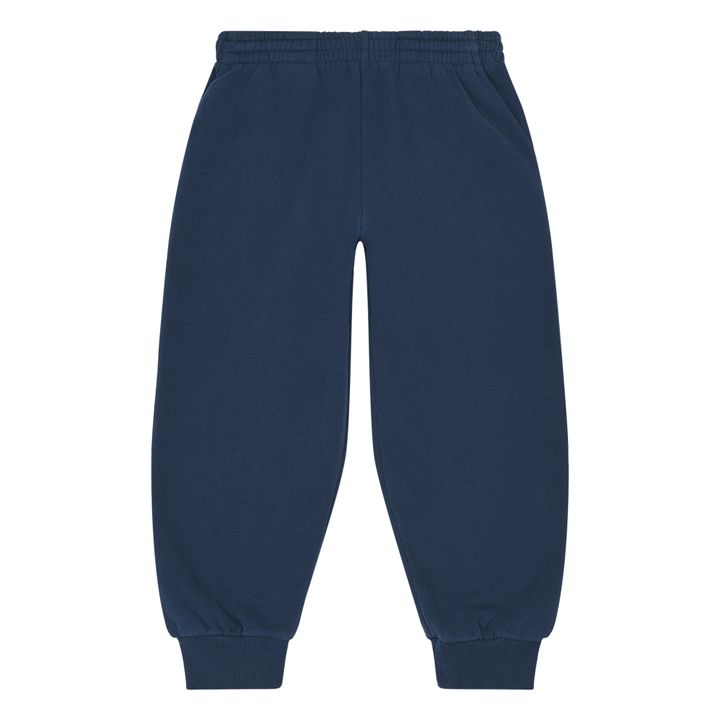 Organic Cotton Wide Leg Joggers | Blue- Product image n°0