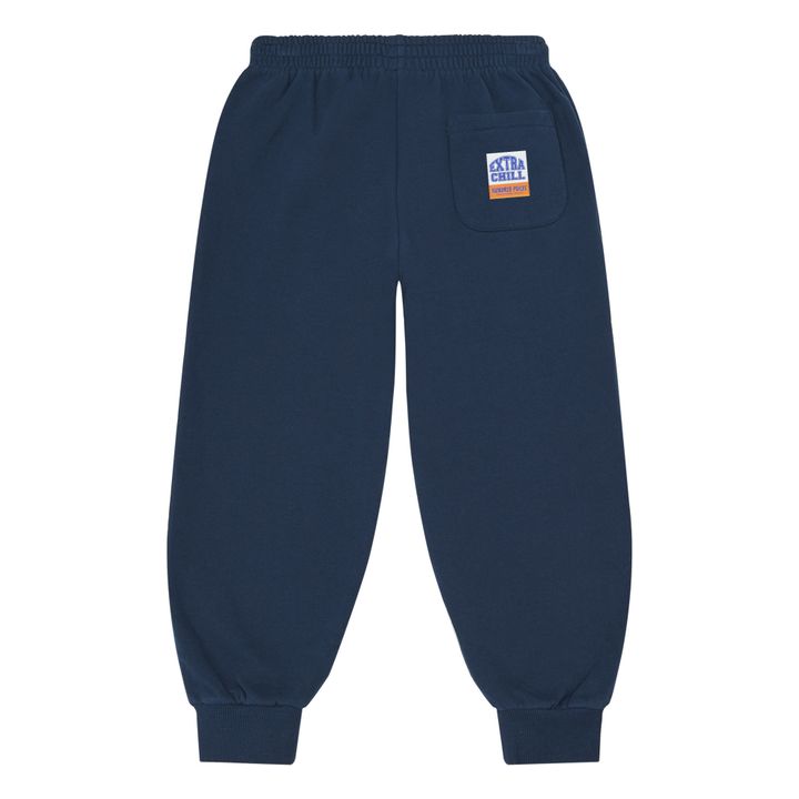 Organic Cotton Wide Leg Joggers | Blue- Product image n°1