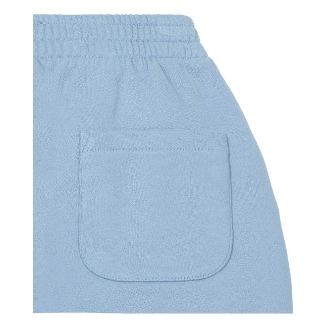 Organic Cotton Wide Leg Joggers | Azul Claro