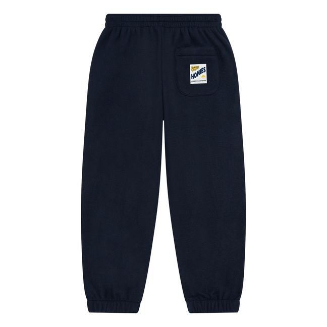 Organic Cotton Wide Leg Joggers | Navy