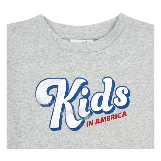 Kids In America Organic Cotton T-Shirt | Grau Meliert