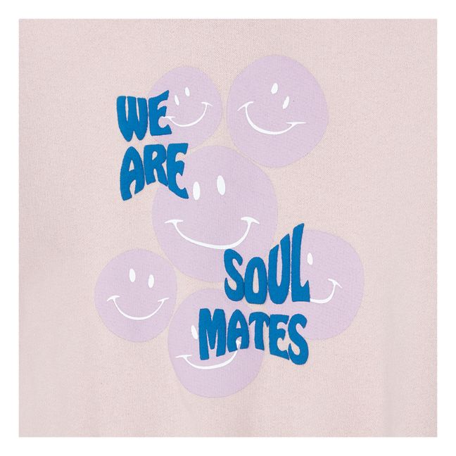 Organic Cotton We Are Soul Mates Hoodie | Rosa chiaro