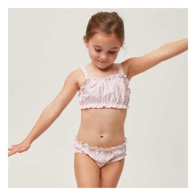 Maillot de Bain 2 Pièces Ruffle | Vieux Rose