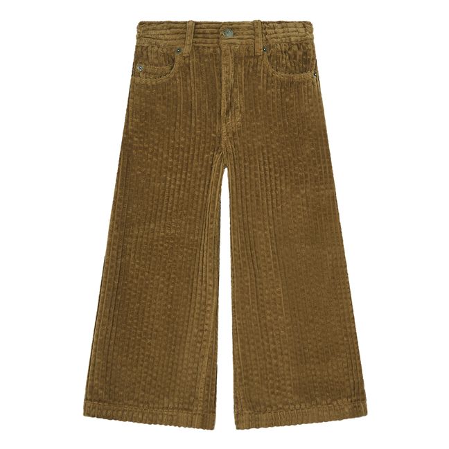 Corduroy Flare Trousers | Brown