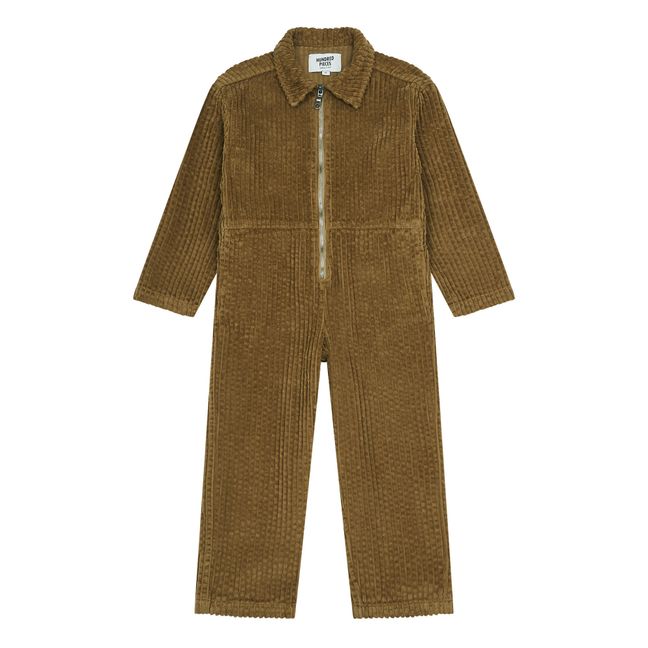 Organic Corduroy Boiler Suit | Brown