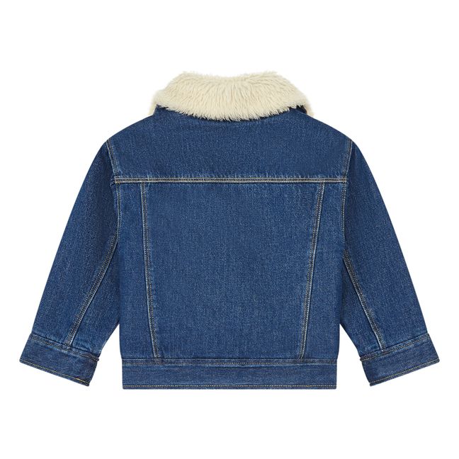 Organic Denim  Sherpa Lined Jacket | Azul