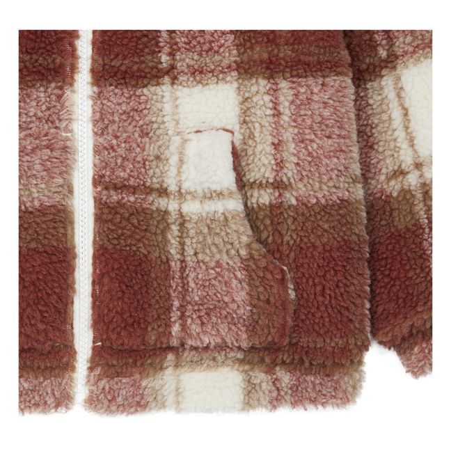 Checked Sherpa Jacket | Rust
