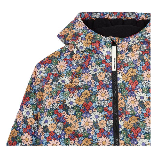 Retro Flower Hooded Windbreaker | Multicolore