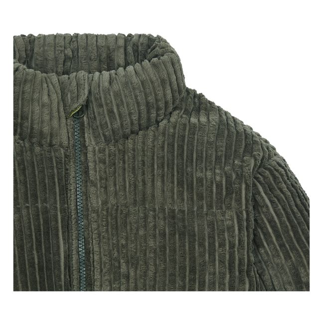Organic Corduroy Puffer Jacket | Khaki