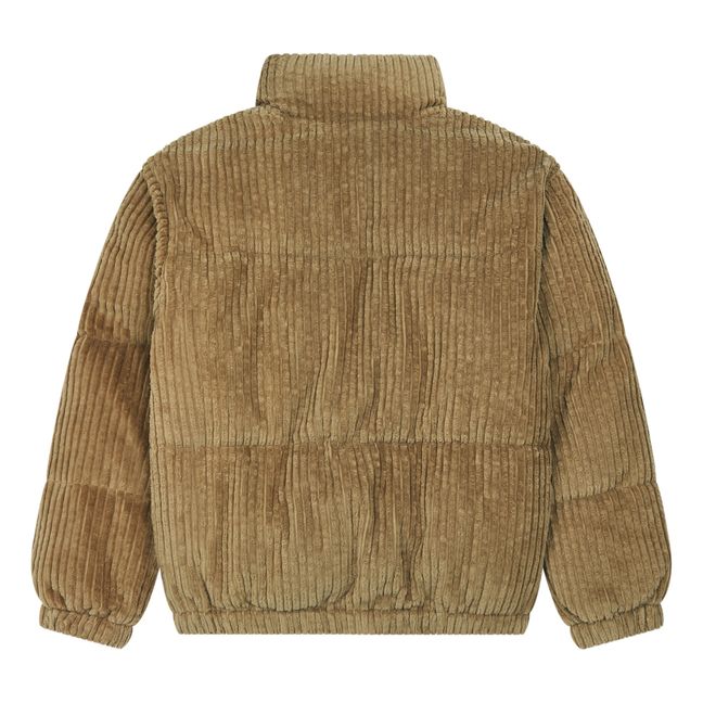 Organic Corduroy Puffer Jacket | Brown