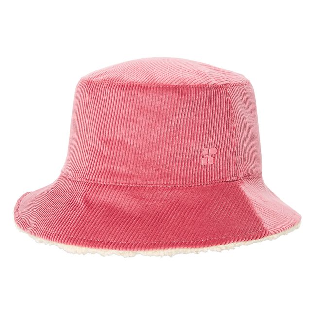 Sherpa Lined Corduroy Bucket Hat  | Rosa