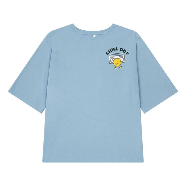 Shobu x Hundred Pieces Chill Out T-Shirt | Azul Claro