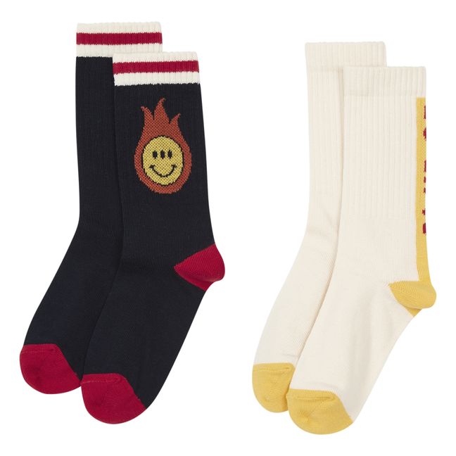 Flame Outsiders Socks - Set of 2 | Azul Marino