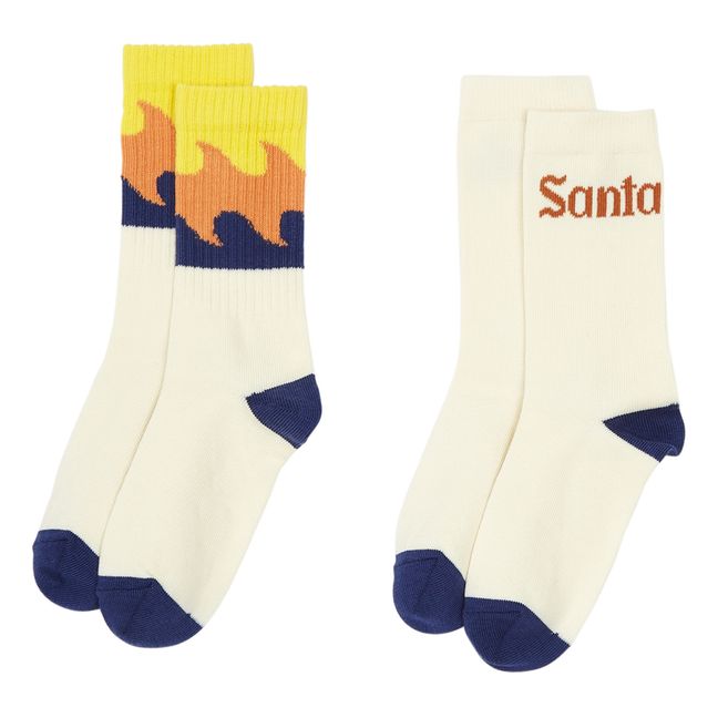 Gradient Santa Socks - Set of 2 | Blau