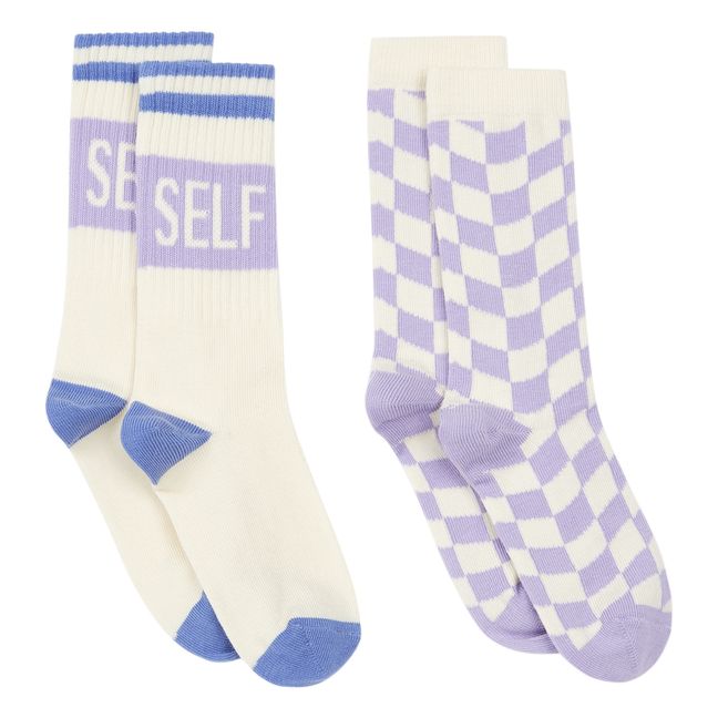 Pack 2 Chaussettes Chess Love | Blanc