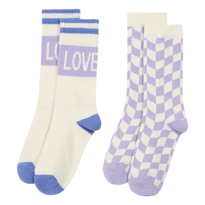 Chess Love Socks - Set of 2 | Bianco- Immagine del prodotto n°1