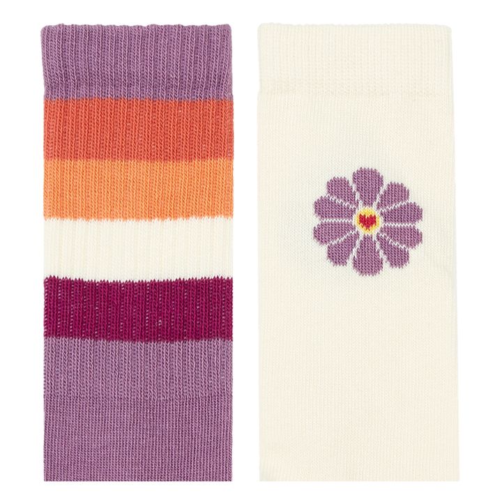 Daisy Sunset Socks - Set of 2 | Violett- Produktbild Nr. 4