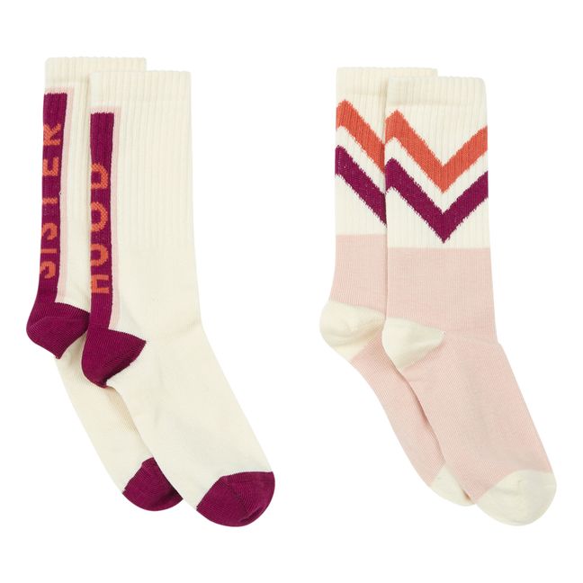 Sister Sporty Socks - Set of 2 | Pink