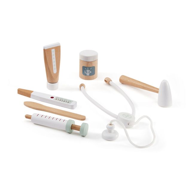 Arzt-Set aus Pappe und Holz