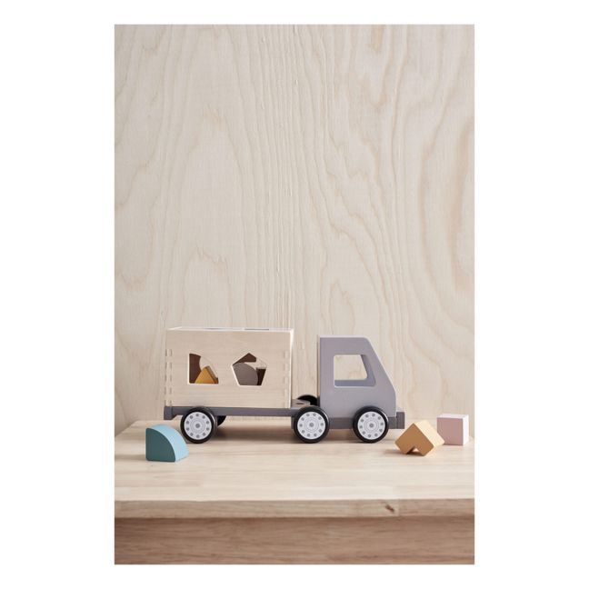 Wooden Garbage Truck with Shapes