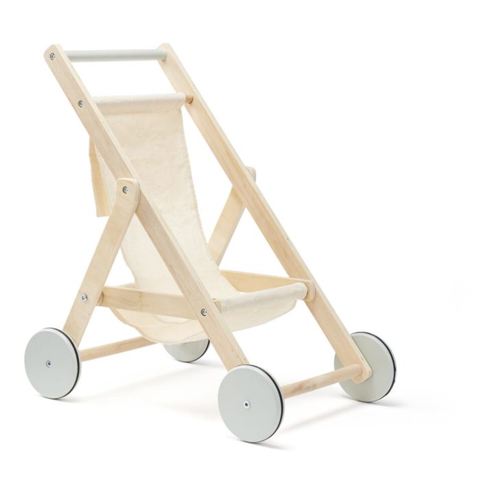 Wooden play stroller | Off white- Product image n°0