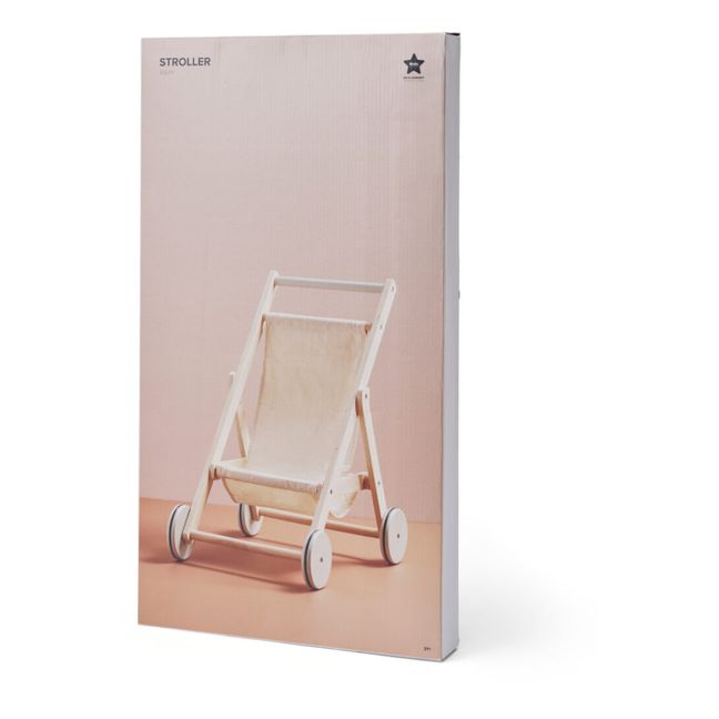 Poussette à jouer en bois | Blanc cassé