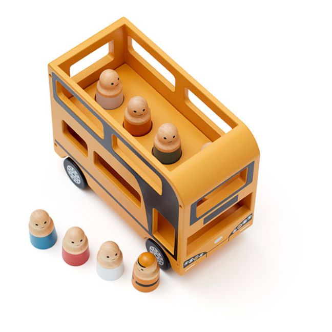 Aiden Double Decker Bus Toy | Yellow