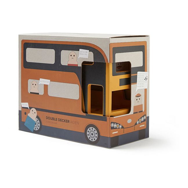 Aiden Double Decker Bus Toy | Yellow