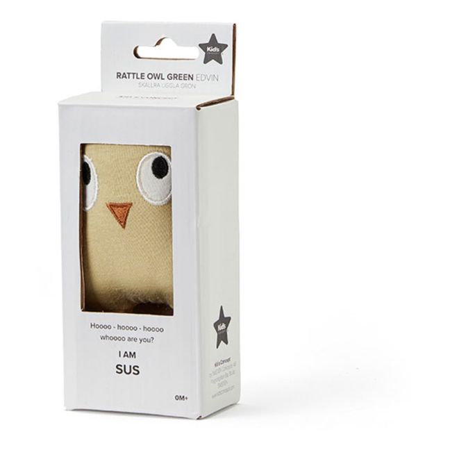 Edvin Owl Rattle | Green