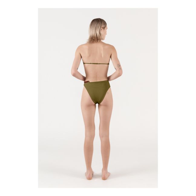 Top Bikini Neal Bouclé | Verde oliva