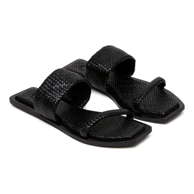 Resort Braided Sandals | Schwarz