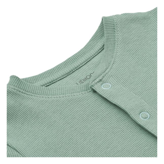 Bilbao Organic Cotton Playsuit Pyjamas | Verde menta
