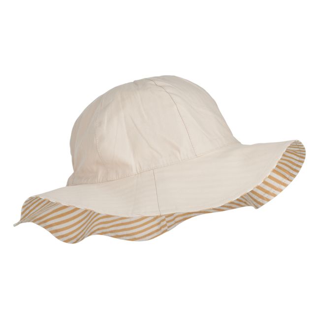 Chapeau Reversible Coton Bio Amelia | Jaune moutarde