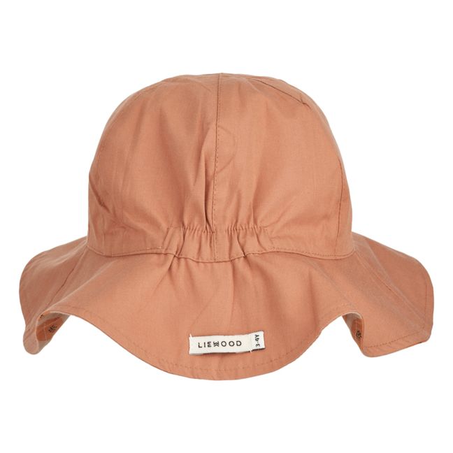 Gorro reversible a rayas de algodón orgánico Amelia | Rosa