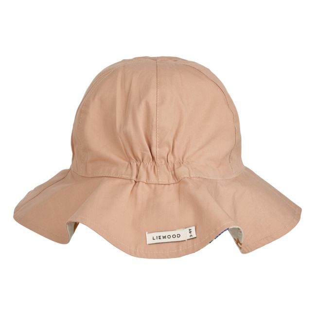 Amelia Organic Cotton Reversible Hat | Beige pink