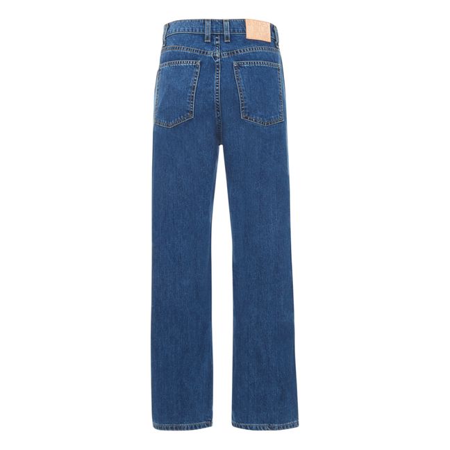 Gerade geschnittene Jeans mit hoher Taille Plein | Medium Bleu