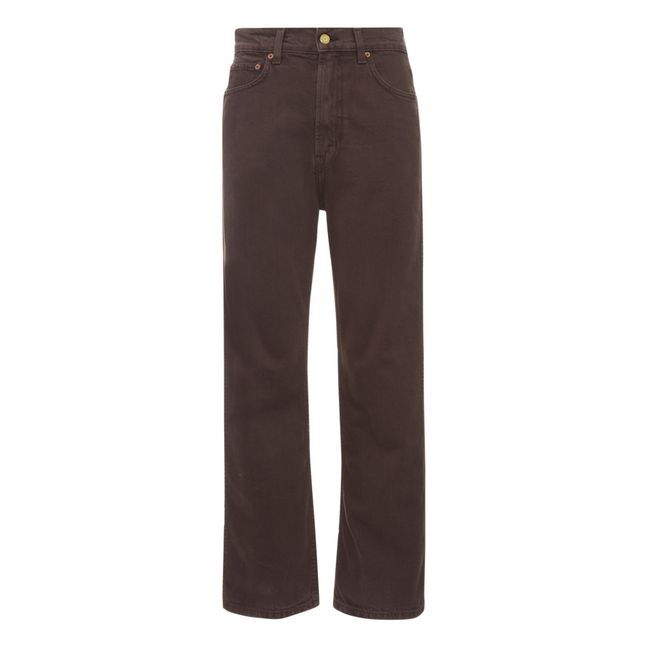 Jean Droit Taille Haute Plein | Overdye Carob