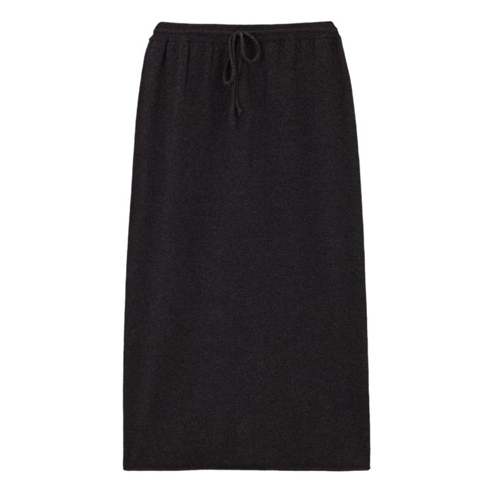 Straight Cashmere Midi Skirt | Anthrazit- Produktbild Nr. 0