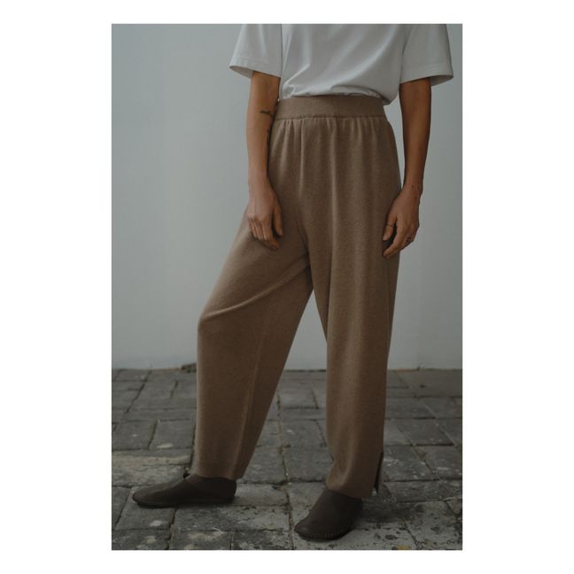 Flowy Cashmere Trousers | Taupe brown