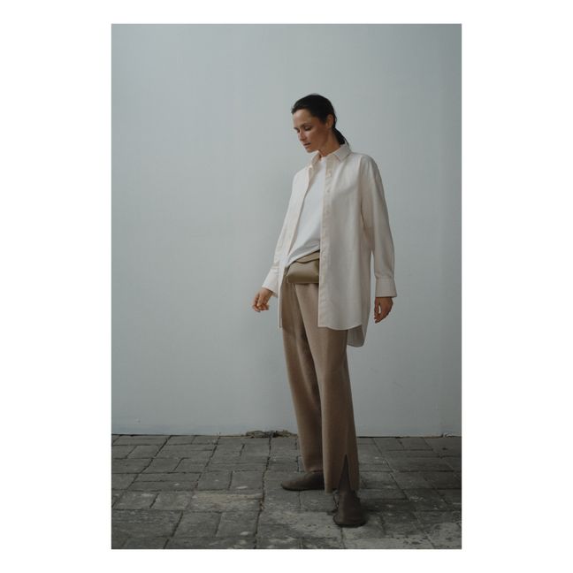Flowy Cashmere Trousers | Taupe brown