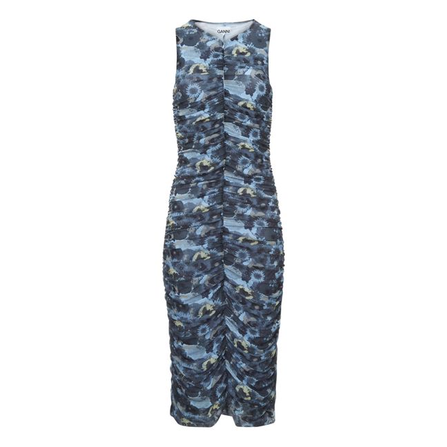 Brunnera Ruched Dress | Blue