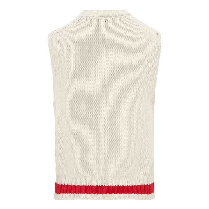 Organic Cotton Knitted Vest | Cream- Product image n°1