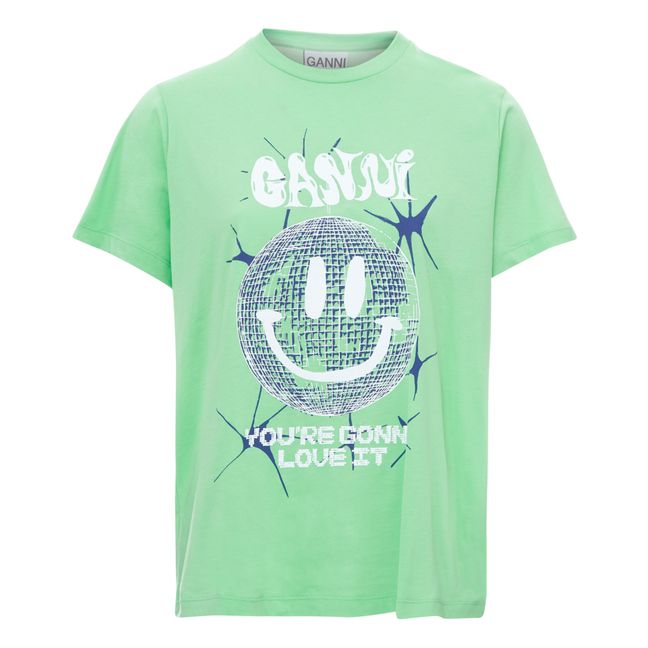 T-shirt Smiley Relaxed Light in cotone organico | Verde