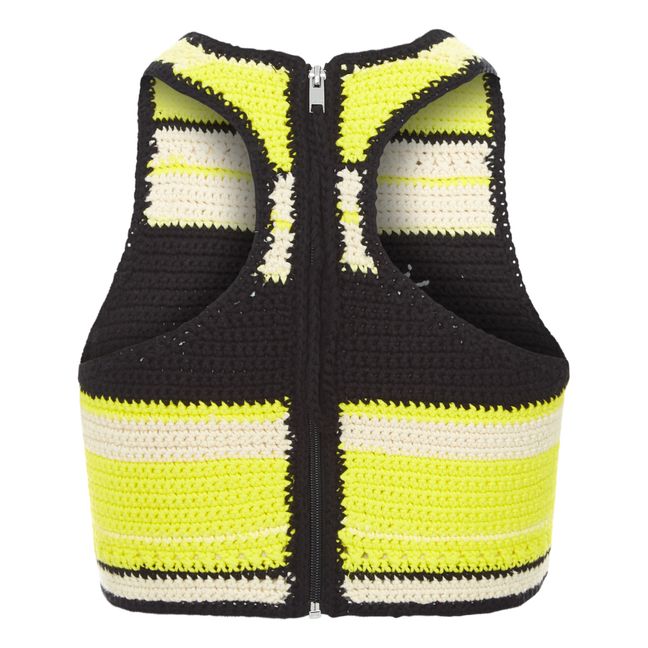 Organic Cotton Crochet Bikini Top | Yellow